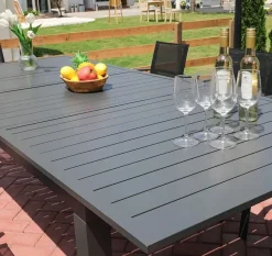 Vendita online di TAVOLO ALL. 180X100 CM IN ALLUMINIO ANTRACITE
