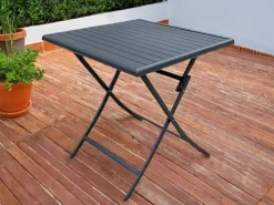 Vendita online di TAVOLO CM 70X70 IN METALLO ANTRACITE