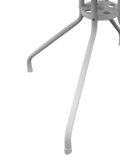 Vendita online di TAVOLO DIAM CM 80 METALLO BIANCO E PLASTICA EFFETTO LEGNO ANTRACITE