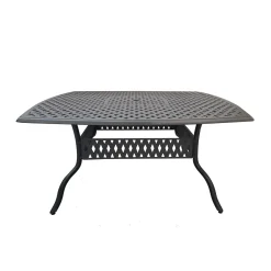 Vendita online di TAVOLO FISSO CM 165X165 ALLUMINIO PRESSOFUSO ANTRACITE