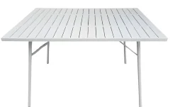 Vendita online di TAVOLO MOD SANTORINI CM 120X80 H 74 ACCIAIO BIANCO