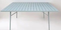 Vendita online di TAVOLO MOD SANTORINI CM 120X80 H 74 ACCIAIO VERDE MENTA