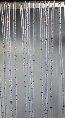 Vendita online di TENDA AZALEA IN PVC TRASPARENTE CON GLITTER MULTICOLOR 100X200CM