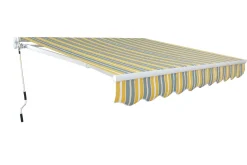 Vendita online di TENDA DA SOLE ESTENSIBILE MT 4X2,5 RIGATO GIALLO
