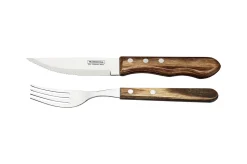 Vendita online di TRAMONTINA - SET 2 POSATE IN ACCIAIO INOX E LEGNO