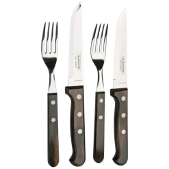 Vendita online di TRAMONTINA - SET 4 POSATE DA BARBECUE IN ACCIAIO INOX E LEGNO