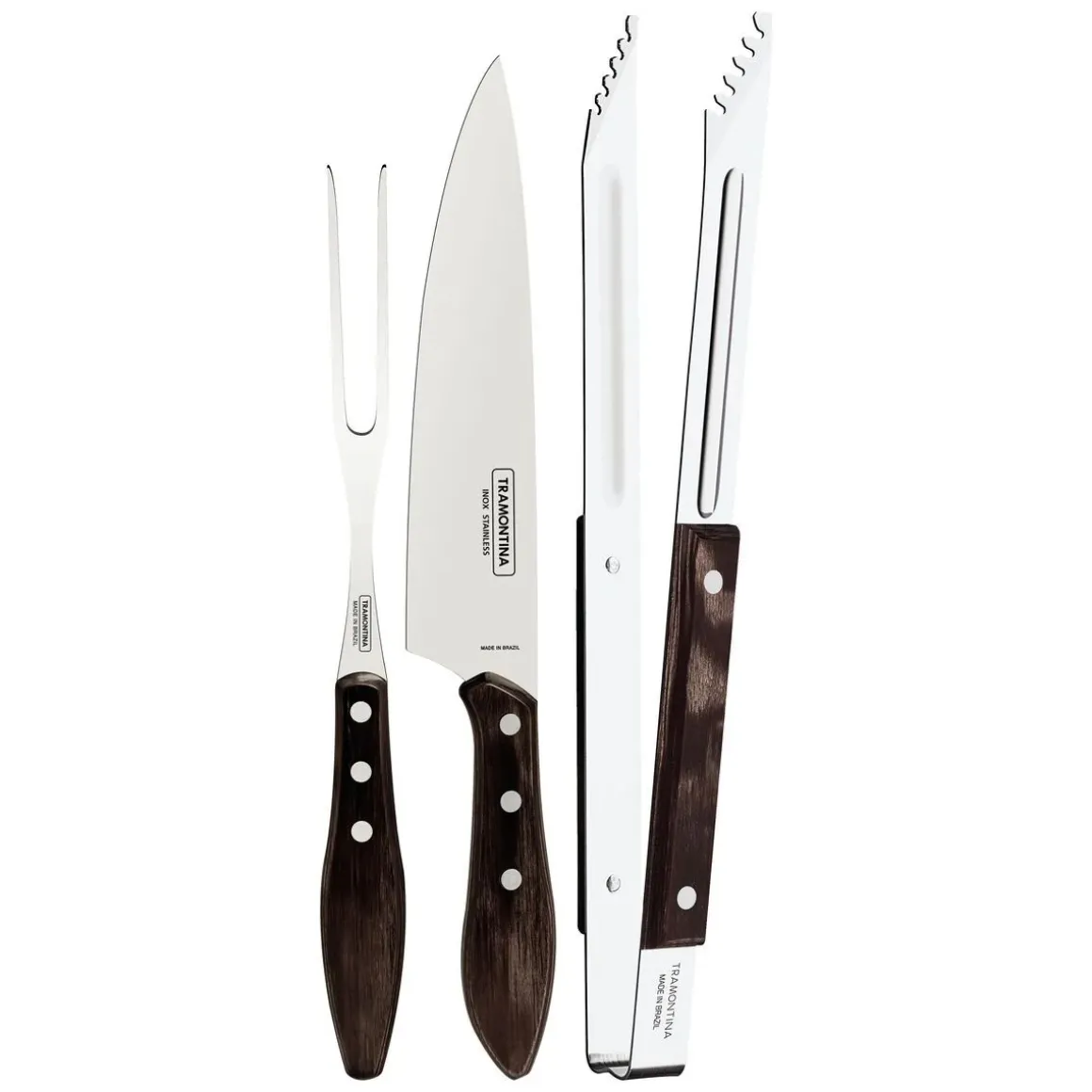 Vendita online di TRAMONTINA - SET 3 UTENSILI DA BARBECUE ACCIAIO INOX E POLYWOOD