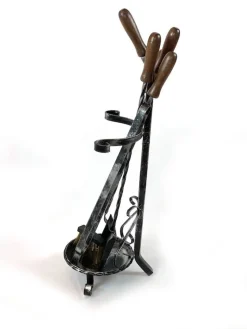 Vendita online di TRESPOLO A CUCCHIAIO IN FERRO VERNICIATO H. 77CM