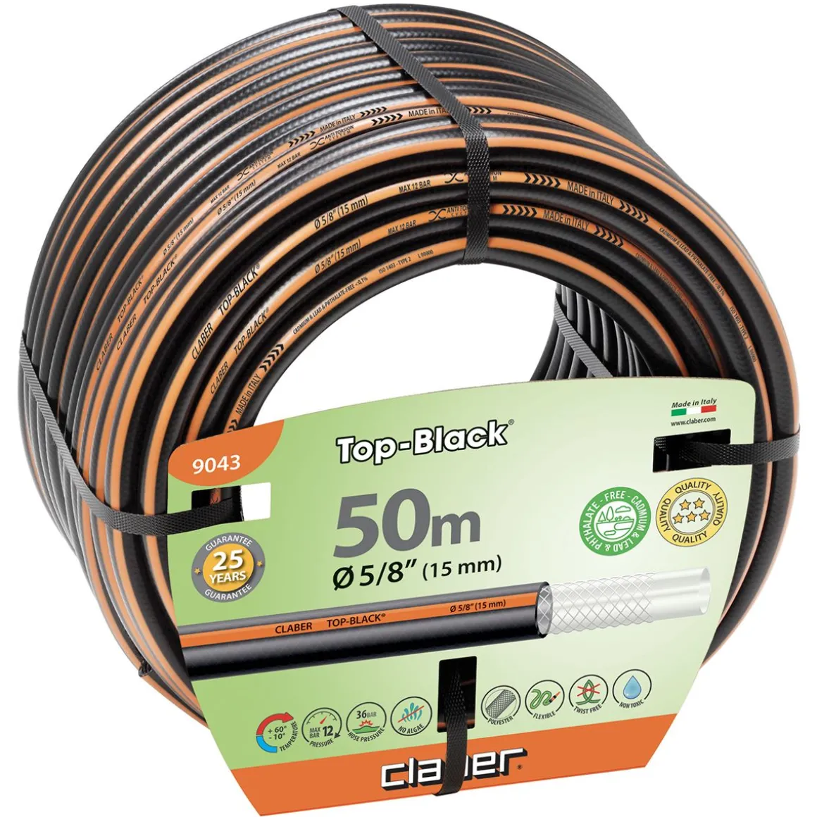 Vendita online di TUBO BLACK 50MT D. 5/8" (14-19mm)