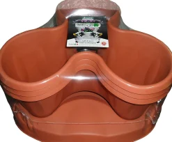 Vendita online di VASO TRIFOGLIO: SET 3 VASI + SOTTOVASO COLOR TERRACOTTA
