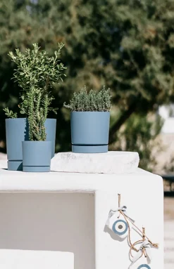 Vendita online di VASO TUBO P DIAM. 23,9 H. 23,1 GRIGIO CHIARO