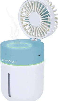 VENTILATORE RICARICABILE CON NEBULIZZATORE
