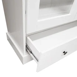 Vetrina bianca: vetrina bianco opaco in legno massello