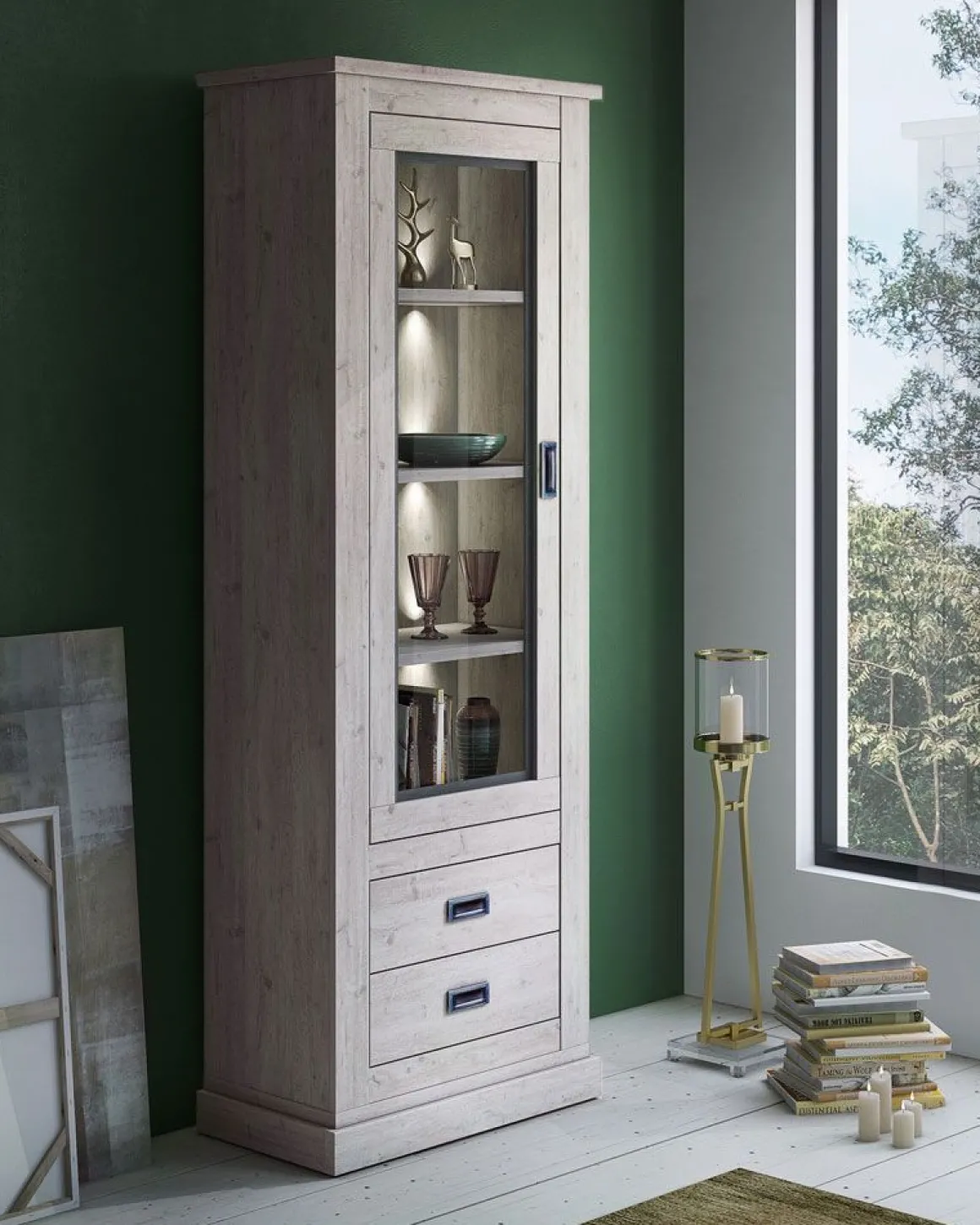 VETRINA MODERNA ANCONA OAK: vendita online VETRINA MODERNA ANCONA OAK in offerta