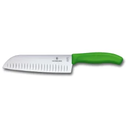 VICTORINOX - COLTELLO SANTOKU LINEA SWISS CLASSIC 17CM VERDE