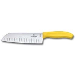 VICTORINOX - COLTELLO SANTOKU LINEA SWISS CLASSIC 17CM GIALLO