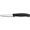 VICTORINOX - SPELUCCHINO ONDULATO NERO LINEA SWISS CLASSIC 8CM