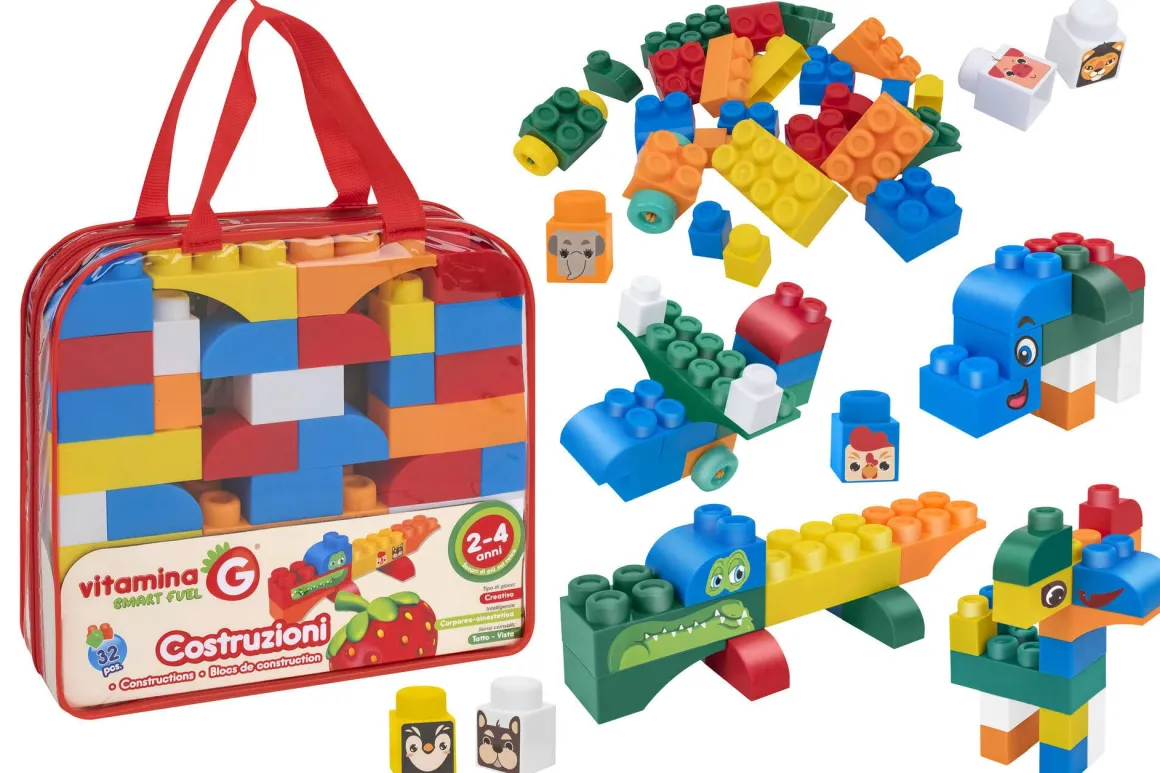 VITAMINA G - SET 32 COTRUZIONI COLORI ASSORTITI: vendita online VITAMINA G - SET 32 COTRUZIONI COLORI ASSORTITI in offerta