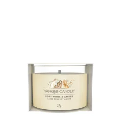 YANKEE CANDLE - CANDELA VOTIVE IN VETRO WOOL AMBER: vendita online YANKEE CANDLE - CANDELA VOTIVE IN VETRO WOOL AMBER in offerta
