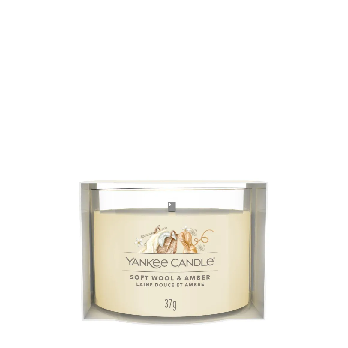 YANKEE CANDLE - CANDELA VOTIVE IN VETRO WOOL AMBER: vendita online YANKEE CANDLE - CANDELA VOTIVE IN VETRO WOOL AMBER in offerta