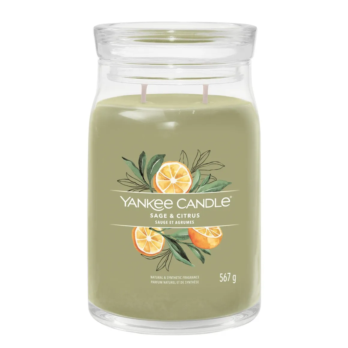 YANKEE CANDLE - GIARA GRANDE 2 STOPPINI SAGE AND CITRUS: vendita online YANKEE CANDLE - GIARA GRANDE 2 STOPPINI SAGE AND CITRUS in offerta