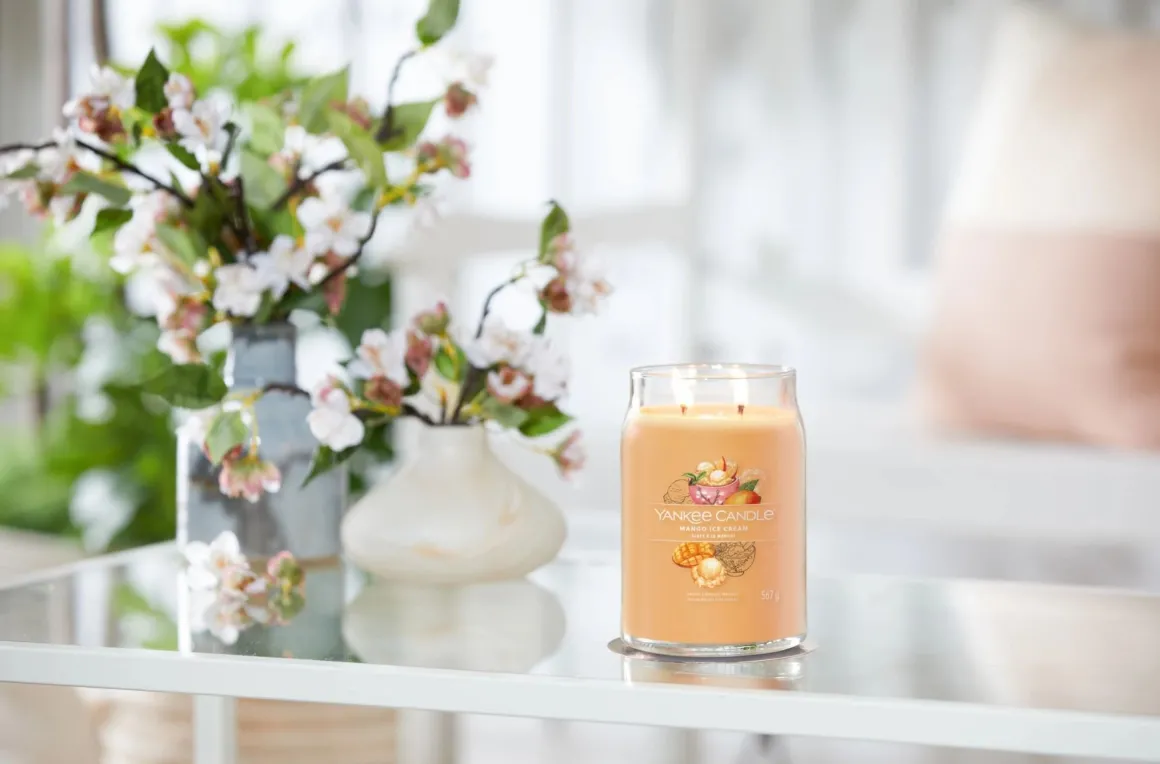 YANKEE CANDLE - GIARA GRANDE 2 STOPPINI MANGO ICE CREAM: vendita online YANKEE CANDLE - GIARA GRANDE 2 STOPPINI MANGO ICE CREAM in offerta