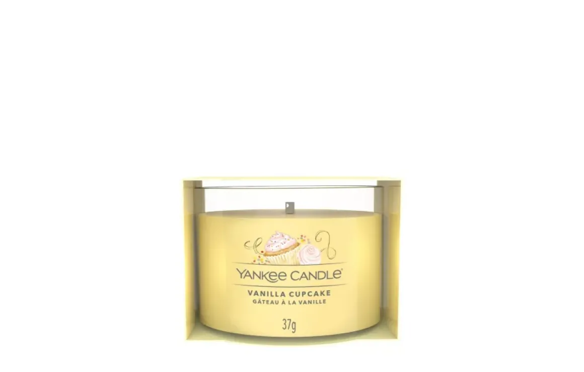 YANKEE CANDLE - CANDELA VOTIVE IN VETRO VANILLA CUPCAKE: vendita online YANKEE CANDLE - CANDELA VOTIVE IN VETRO VANILLA CUPCAKE in offerta