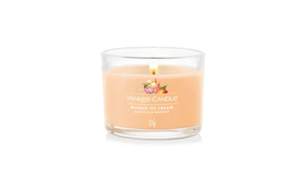 YANKEE CANDLE - CANDELA VOTIVE IN VETRO MANGO ICE CREAM: vendita online YANKEE CANDLE - CANDELA VOTIVE IN VETRO MANGO ICE CREAM in offerta
