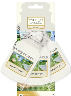 YANKEE CANDLE - SET 3 CAR JAR CLEAN COTTON: vendita online YANKEE CANDLE - SET 3 CAR JAR CLEAN COTTON in offerta