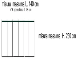 ZANZARIERA A STRISCE BIANCA LINEA STANDARD ECCO STRIP 140X250CM : vendita online ZANZARIERA A STRISCE BIANCA LINEA STANDARD ECCO STRIP 140X250CM in offerta