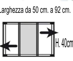 ZANZARIERA ESTENSIBILE BIANCA LINEA STANDARD TELESIO 50X40CM : vendita online ZANZARIERA ESTENSIBILE BIANCA LINEA STANDARD TELESIO 50X40CM in offerta