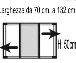 ZANZARIERA ESTENSIBILE GRIGIA LINEA STANDARD TELESIO 70X50CM : vendita online ZANZARIERA ESTENSIBILE GRIGIA LINEA STANDARD TELESIO 70X50CM in offerta