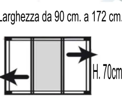 ZANZARIERA ESTENSIBILE GRIGIA LINEA STANDARD TELESIO 90X70CM : vendita online ZANZARIERA ESTENSIBILE GRIGIA LINEA STANDARD TELESIO 90X70CM in offerta